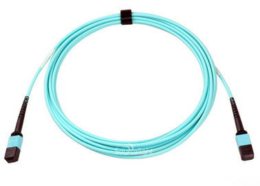 Китай Цвет Аква ядра гибкого провода 12 оптического волокна Ом3 Мтп женский Мтп женский поставщик